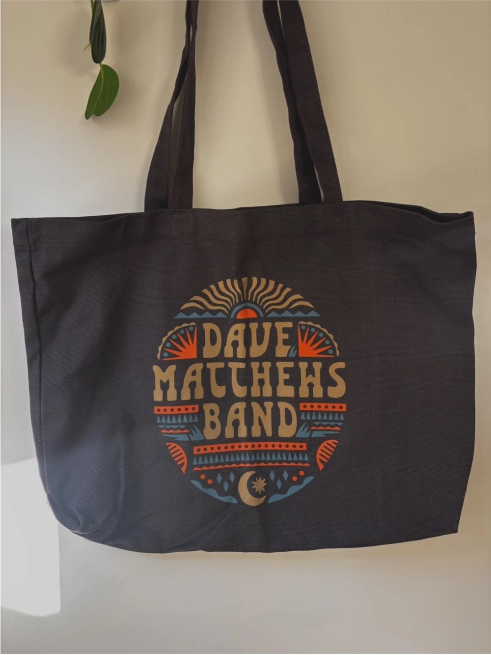Dave Matthews Band Black Canvas Tote Bag